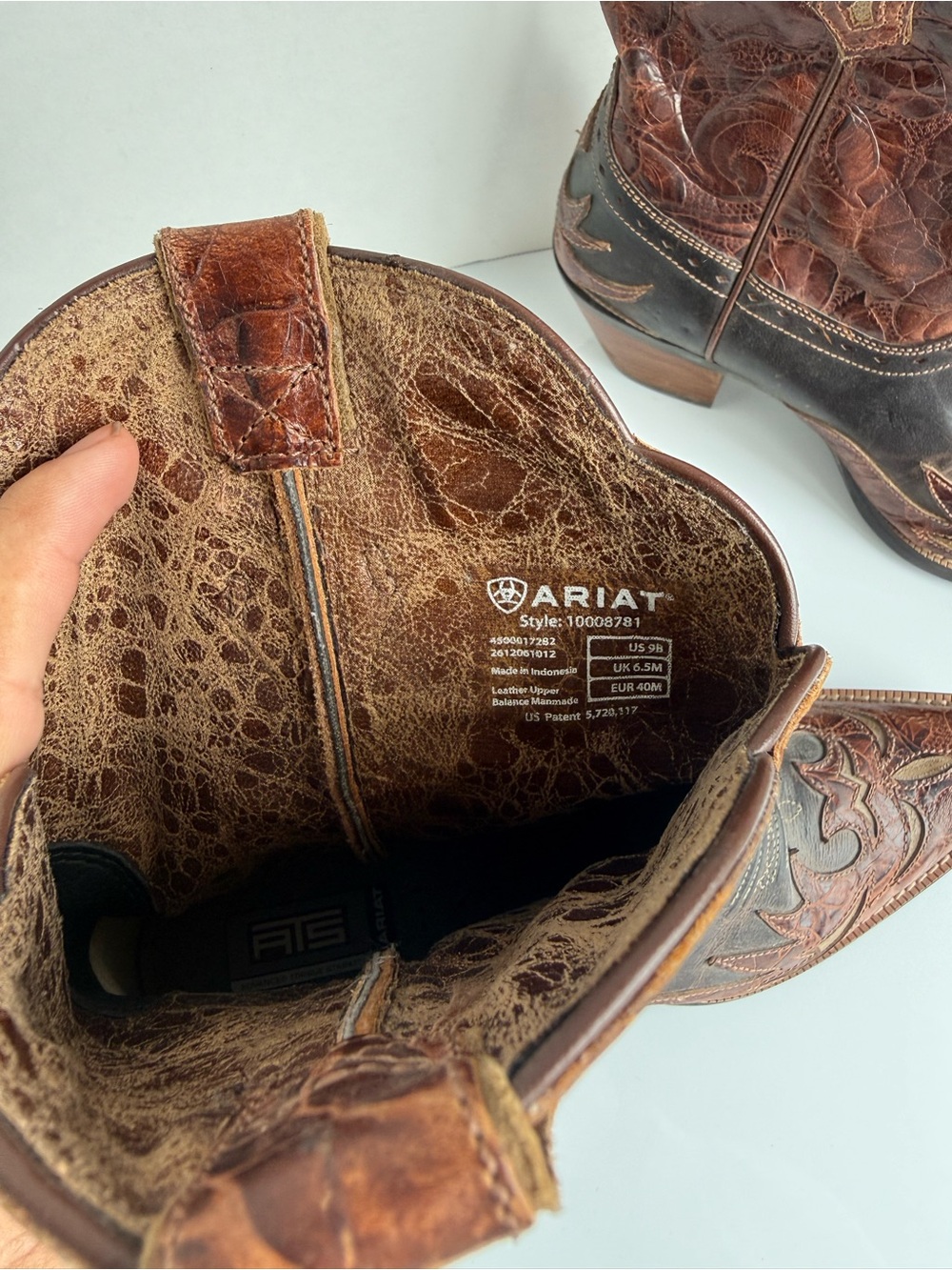ARIAT Dahlia Womens Rodeo Brown Embossed Western Cowgirl Boots 9B - Picture 4 of 7